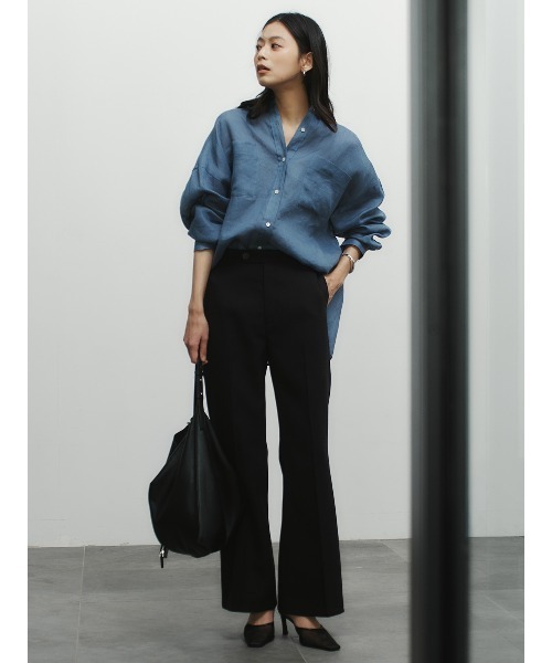 anuans（アニュアンス）の「シンプルリネンシャツ（シャツ/ブラウス・レディース・ピンク/ブルー/ブラウン/ホワイト・FREE）」の21枚目の写真