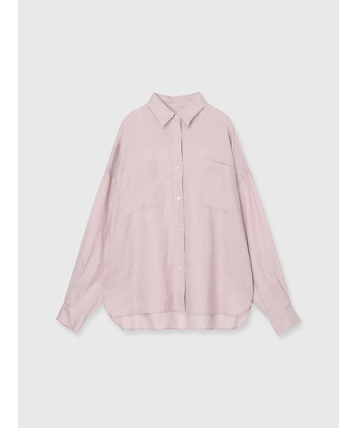 anuans（アニュアンス）の「シンプルリネンシャツ（シャツ/ブラウス・レディース・ピンク/ブルー/ブラウン/ホワイト・FREE）」の10枚目の写真