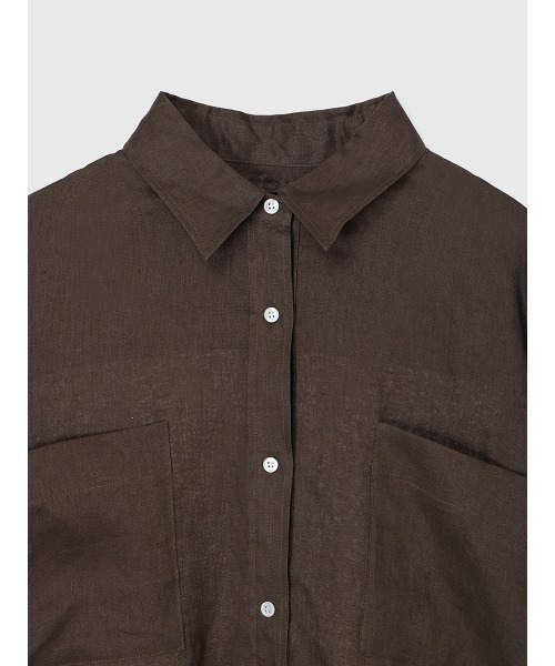 anuans（アニュアンス）の「シンプルリネンシャツ（シャツ/ブラウス・レディース・ピンク/ブルー/ブラウン/ホワイト・FREE）」の12枚目の写真