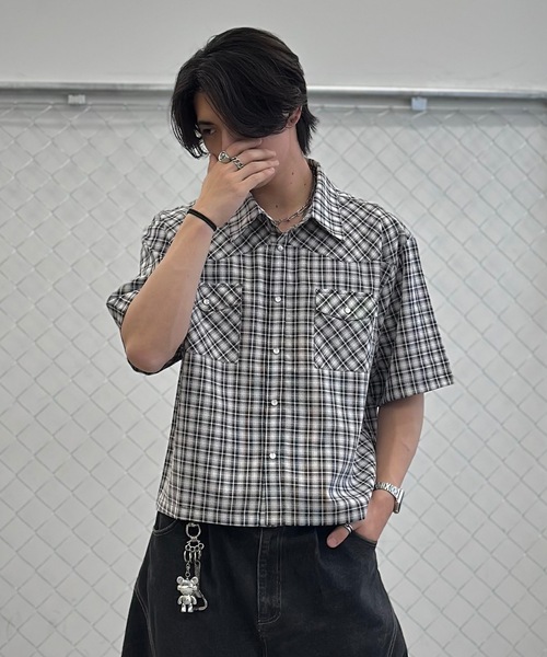 MandO（エムオー）（エムオー）の「ウエスタンチェックシャツ（シャツ/ブラウス・メンズ・ブルー/ブラック/レッド/ホワイト系その他/ブルー系その他・MEDIUM/LARGE）」の13枚目の写真