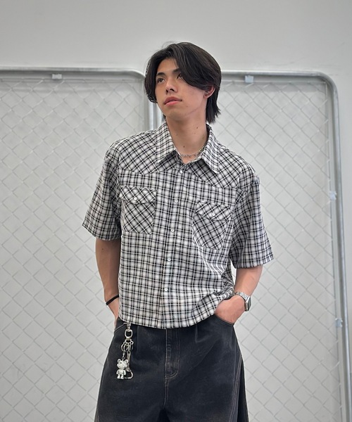 MandO（エムオー）（エムオー）の「ウエスタンチェックシャツ（シャツ/ブラウス・メンズ・ブルー/ブラック/レッド/ホワイト系その他/ブルー系その他・MEDIUM/LARGE）」の14枚目の写真
