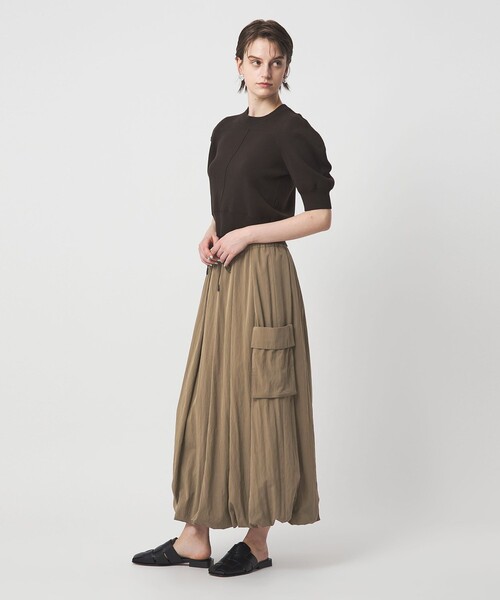 ASTRAET（アストラット）の「＜ASTRAET＞カーゴポケット バルーンスカート（スカート・レディース・ブラック/ベージュ・1/0）」の6枚目の写真