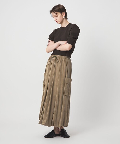 ASTRAET（アストラット）の「＜ASTRAET＞カーゴポケット バルーンスカート（スカート・レディース・ブラック/ベージュ・1/0）」の7枚目の写真