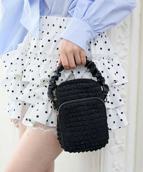 MAJESTIC LEGON（マジェスティックレゴン）の「レースフリルマルチショルダー（ショルダーバッグ・レディース・オフホワイト/ブラック・FREE）」の16枚目の写真