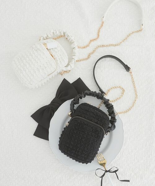 MAJESTIC LEGON（マジェスティックレゴン）の「レースフリルマルチショルダー（ショルダーバッグ・レディース・オフホワイト/ブラック・FREE）」の17枚目の写真