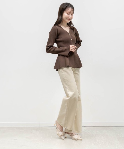 RANDA(ランダ)の「シアーリボンミュールパンプス(パンプス・レディース・アイボリー/ホワイト系その他/ピンク・L/M/S/LL)」の13枚目の写真