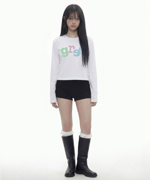 GRAVER（グレーバー）の「[ユニセックス]GRAE-S スプリング ロングスリーブ Tシャツ_ホワイト（Tシャツ/カットソー・レディース・ホワイト・SMALL/LARGE/MEDIUM）」の3枚目の写真