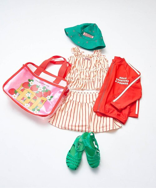 p.premier(ピードットプルミエ)の「【リンク】シャーリングトップスとスカートボトムのセパレート水着(水着・キッズ・イエロー/ローズ/グリーン/アイボリー・100/110/120/130/140/80/90)」の12枚目の写真