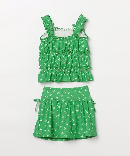 p.premier(ピードットプルミエ)の「【リンク】シャーリングトップスとスカートボトムのセパレート水着(水着・キッズ・イエロー/ローズ/グリーン/アイボリー・100/110/120/130/140/80/90)」の22枚目の写真