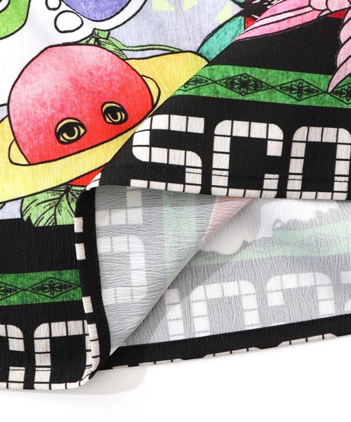 ScoLar（スカラー）の「161627：レトロスカーフ柄ワッシャー加工スカート（スカート・レディース・パープル/ブラック・M）」の17枚目の写真