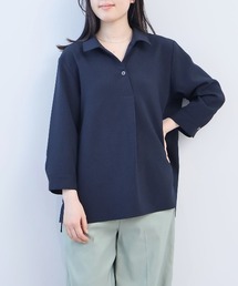 【セットアップ】【L~5L 大きいサイズ】リネンライクオックススキッパーシャツ