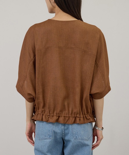 SALON adam et rope'（サロン アダム エ ロペ）の「【WEB限定】ハーフスリーブドロストライトブルゾン（ブルゾン・レディース・ブラック/ブラウン系その他3/オフホワイト・FREE）」の20枚目の写真