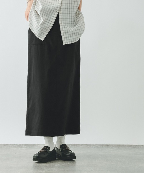 GLOBAL WORK（グローバルワーク）の「イージーケアリネンIラインスカート/636496（スカート・レディース・ブラック/グレー/ブラウン/グレイッシュベージュ・LARGE/MEDIUM）」の14枚目の写真