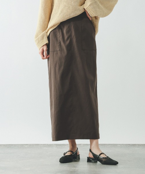 GLOBAL WORK（グローバルワーク）の「イージーケアリネンIラインスカート/636496（スカート・レディース・ブラック/グレー/ブラウン/グレイッシュベージュ・LARGE/MEDIUM）」の22枚目の写真
