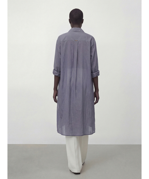 ACUD（アクド）の「Sheer Nylon Long Shirt _Navy（シャツ/ブラウス・レディース・ネイビー・FREE）」の3枚目の写真