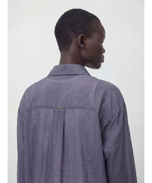 ACUD（アクド）の「Sheer Nylon Long Shirt _Navy（シャツ/ブラウス・レディース・ネイビー・FREE）」の5枚目の写真