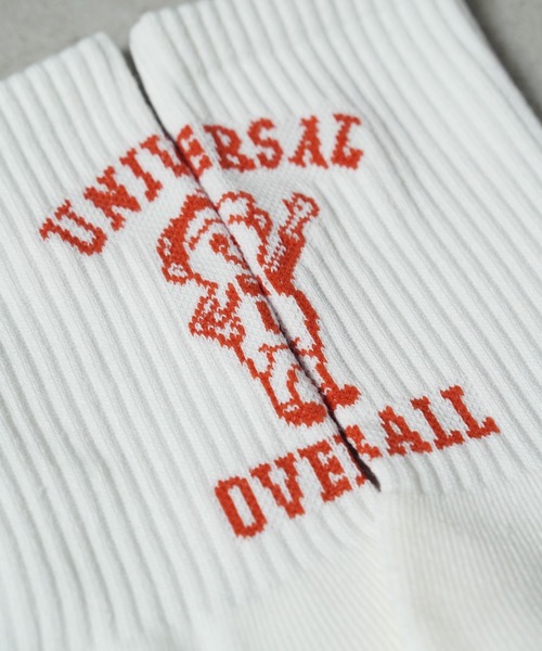 UNIVERSAL OVERALL（ユニバーサルオーバーオール）の「"07"≪UNIVERSAL OVERALL≫3足セット カレッジ & WINDY バックロゴ クルーソックス（ソックス/靴下・メンズ・その他1/ホワイト系・23cm～25cm/25cm～27cm）」の11枚目の写真