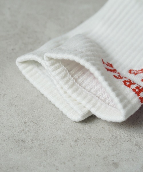 UNIVERSAL OVERALL（ユニバーサルオーバーオール）の「"07"≪UNIVERSAL OVERALL≫3足セット カレッジ & WINDY バックロゴ クルーソックス（ソックス/靴下・メンズ・その他1/ホワイト系・23cm～25cm/25cm～27cm）」の3枚目の写真