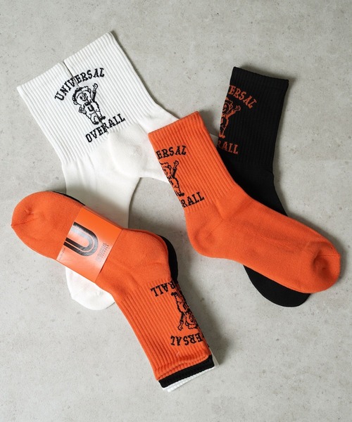 UNIVERSAL OVERALL（ユニバーサルオーバーオール）の「"07"≪UNIVERSAL OVERALL≫3足セット カレッジ & WINDY バックロゴ クルーソックス（ソックス/靴下・メンズ・その他1/ホワイト系・23cm～25cm/25cm～27cm）」の19枚目の写真