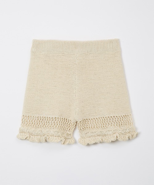 leinwande（ラインヴァンド）の「【leinwande】26SS新作 Ruffle Crochet Shorts（その他パンツ・レディース・ネイビー系/ホワイト/ブラック・ONE SIZE）」の7枚目の写真