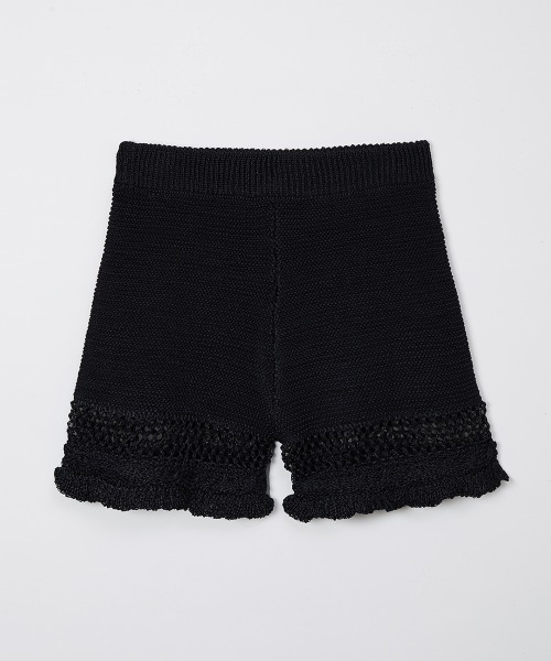 leinwande（ラインヴァンド）の「【leinwande】26SS新作 Ruffle Crochet Shorts（その他パンツ・レディース・ネイビー系/ホワイト/ブラック・ONE SIZE）」の5枚目の写真