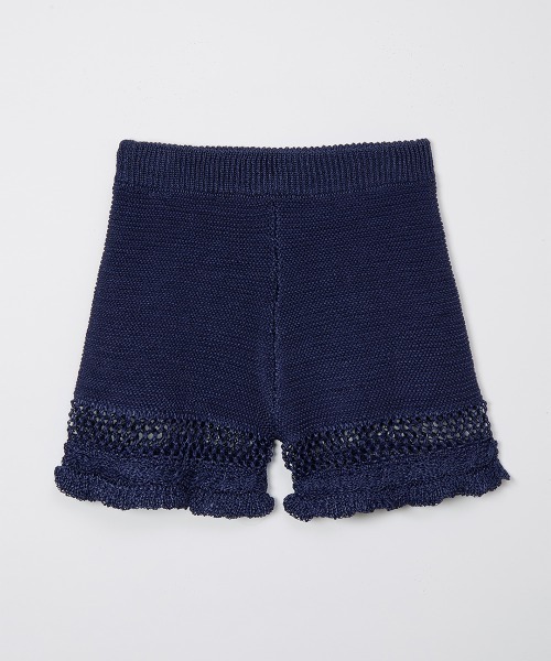 leinwande（ラインヴァンド）の「【leinwande】26SS新作 Ruffle Crochet Shorts（その他パンツ・レディース・ネイビー系/ホワイト/ブラック・ONE SIZE）」の6枚目の写真