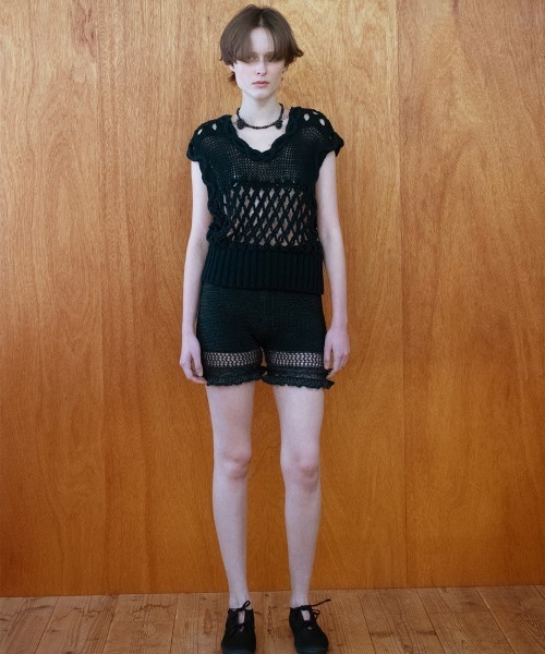 leinwande（ラインヴァンド）の「【leinwande】26SS新作 Ruffle Crochet Shorts（その他パンツ・レディース・ネイビー系/ホワイト/ブラック・ONE SIZE）」の9枚目の写真