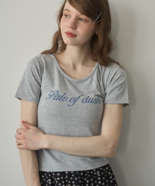 Birthday room(バースデイルーム)の「カップ付きロゴT/Logo T-shirt with built-in cups(Tシャツ/カットソー・レディース・サックスブルー/グレー・FREE)」の3枚目の写真