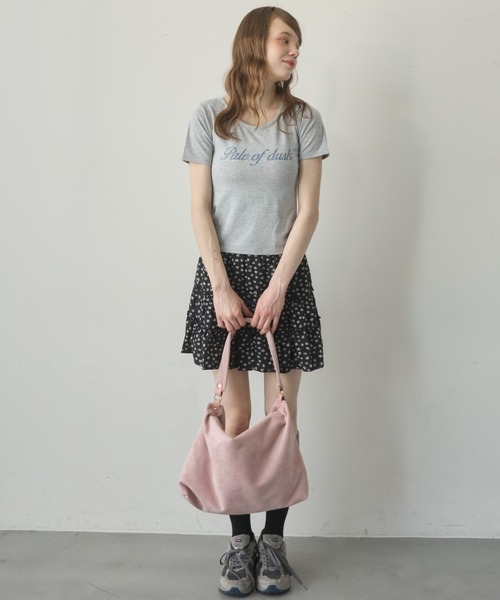 Birthday room(バースデイルーム)の「カップ付きロゴT/Logo T-shirt with built-in cups(Tシャツ/カットソー・レディース・サックスブルー/グレー・FREE)」の7枚目の写真