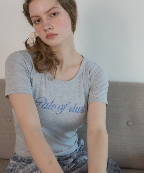 Birthday room(バースデイルーム)の「カップ付きロゴT/Logo T-shirt with built-in cups(Tシャツ/カットソー・レディース・サックスブルー/グレー・FREE)」の19枚目の写真