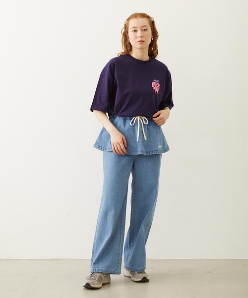 MILKFED.(ミルクフェド)の「MELTY STRAWBERRY WIDE S/S TEE(Tシャツ/カットソー・レディース・オフホワイト/イエロー/ネイビー・M/L)」の9枚目の写真