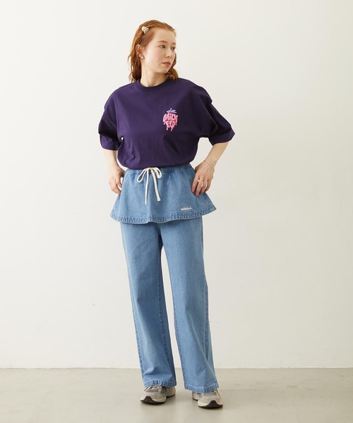 MILKFED.(ミルクフェド)の「MELTY STRAWBERRY WIDE S/S TEE(Tシャツ/カットソー・レディース・オフホワイト/イエロー/ネイビー・M/L)」の10枚目の写真