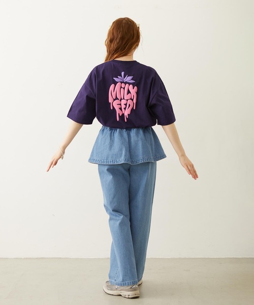 MILKFED.(ミルクフェド)の「MELTY STRAWBERRY WIDE S/S TEE(Tシャツ/カットソー・レディース・オフホワイト/イエロー/ネイビー・M/L)」の11枚目の写真