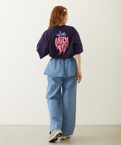MILKFED.(ミルクフェド)の「MELTY STRAWBERRY WIDE S/S TEE(Tシャツ/カットソー・レディース・オフホワイト/イエロー/ネイビー・M/L)」の12枚目の写真