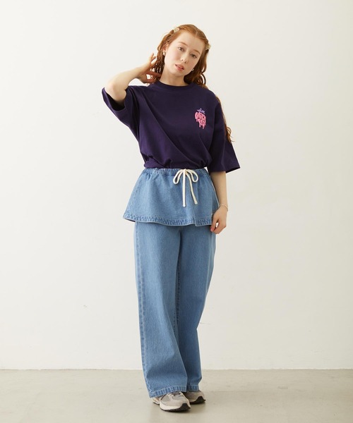 MILKFED.(ミルクフェド)の「MELTY STRAWBERRY WIDE S/S TEE(Tシャツ/カットソー・レディース・オフホワイト/イエロー/ネイビー・M/L)」の14枚目の写真