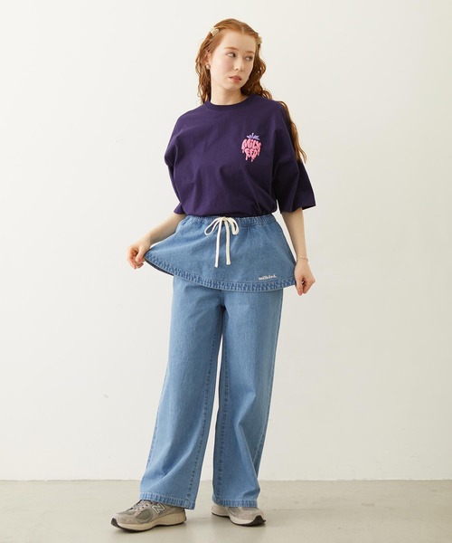 MILKFED.(ミルクフェド)の「MELTY STRAWBERRY WIDE S/S TEE(Tシャツ/カットソー・レディース・オフホワイト/イエロー/ネイビー・M/L)」の15枚目の写真