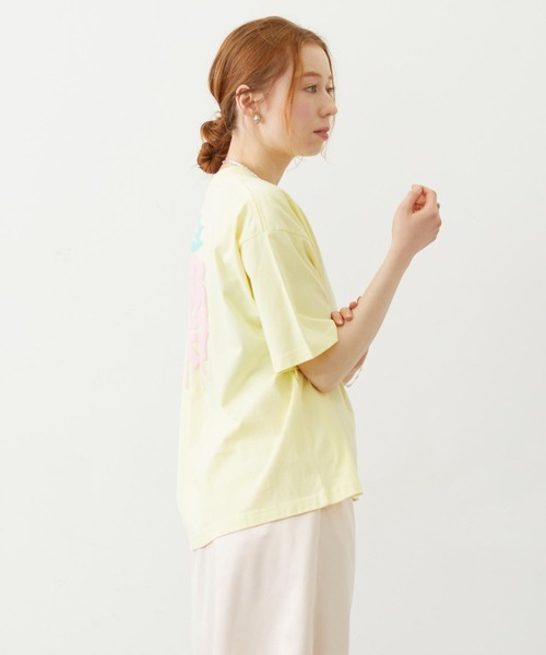 MILKFED.(ミルクフェド)の「MELTY STRAWBERRY WIDE S/S TEE(Tシャツ/カットソー・レディース・オフホワイト/イエロー/ネイビー・M/L)」の18枚目の写真