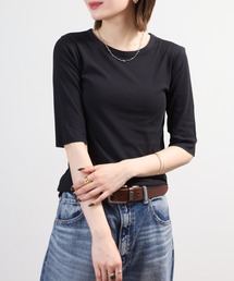 ロングTシャツ 半端袖