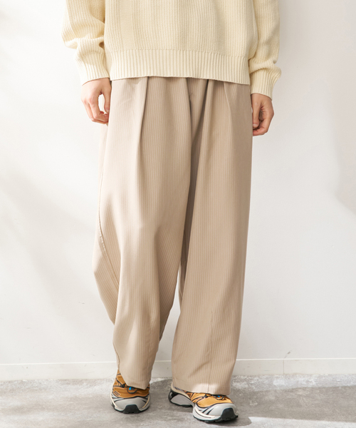 B.C STOCK（ベーセーストック）の「オーバースリーピングパンツ ストライプアソート（その他パンツ・メンズ・ベージュ/ネイビー/チャコールグレー/ブラウン/ブラック・FREE）」の5枚目の写真