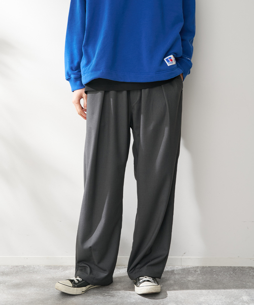 B.C STOCK（ベーセーストック）の「オーバースリーピングパンツ ストライプアソート（その他パンツ・メンズ・ベージュ/ネイビー/チャコールグレー/ブラウン/ブラック・FREE）」の3枚目の写真