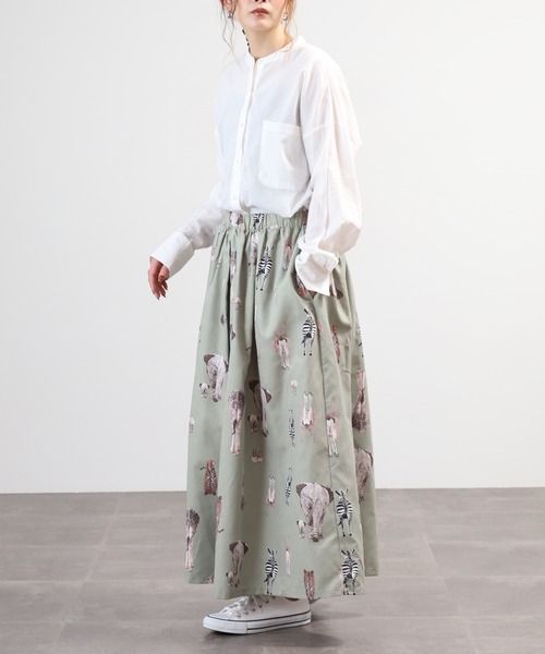 BARNDOOR(バーンドア)の「ピーチスキンおしり総柄キュロット 26SS(その他パンツ・レディース・ネイビー/アイボリー/カーキ・FREE)」の7枚目の写真