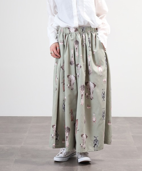 BARNDOOR(バーンドア)の「ピーチスキンおしり総柄キュロット 26SS(その他パンツ・レディース・ネイビー/アイボリー/カーキ・FREE)」の4枚目の写真
