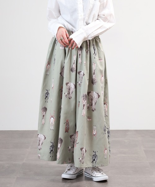 BARNDOOR(バーンドア)の「ピーチスキンおしり総柄キュロット 26SS(その他パンツ・レディース・ネイビー/アイボリー/カーキ・FREE)」の5枚目の写真