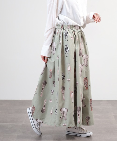 BARNDOOR(バーンドア)の「ピーチスキンおしり総柄キュロット 26SS(その他パンツ・レディース・ネイビー/アイボリー/カーキ・FREE)」の6枚目の写真