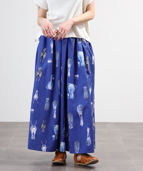 BARNDOOR(バーンドア)の「ピーチスキンおしり総柄キュロット 26SS(その他パンツ・レディース・ネイビー/アイボリー/カーキ・FREE)」の12枚目の写真