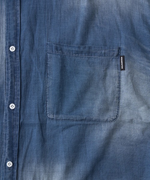 ADAM PATEK(アダムパテック)の「ADAMPATEK/aging sheer denim shirt/エイジングシアーデニムシャツ(AP2615008)(シャツ/ブラウス・レディース・ブラック/ブルー・1/2)」の5枚目の写真