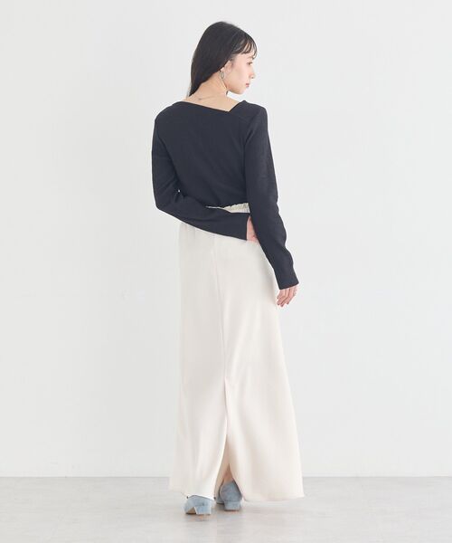 earth music&ecology(アースミュージックアンドエコロジー)の「アシメネックリブプルオーバー(Tシャツ/カットソー・レディース・ブラック/アイボリー/ライトイエロー/ライトグリーン・FREE)」の22枚目の写真