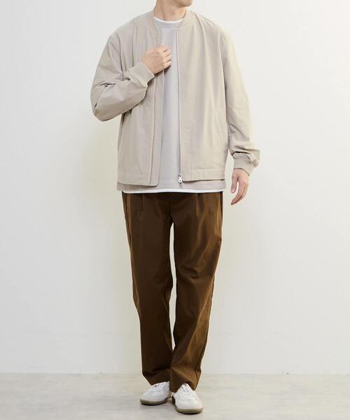 MEN'S MELROSE（メンズメルローズ）の「サークルストレッチフライトジャケット | 軽量 / ストレッチ / 吸水速乾（ブルゾン・メンズ・ベージュ/ネイビー/チャコールグレー・3/4）」の21枚目の写真