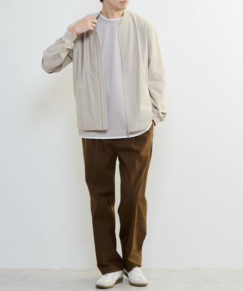 MEN'S MELROSE（メンズメルローズ）の「サークルストレッチフライトジャケット | 軽量 / ストレッチ / 吸水速乾（ブルゾン・メンズ・ベージュ/ネイビー/チャコールグレー・3/4）」の22枚目の写真