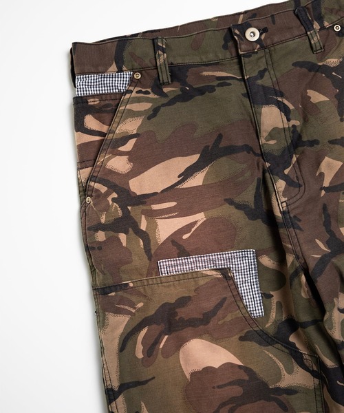 KHOKI(コッキ)の「【KHOKI/コッキ】Patchworked Camo Pants(カーゴパンツ・メンズ・ブラック/カーキ・1/2)」の5枚目の写真
